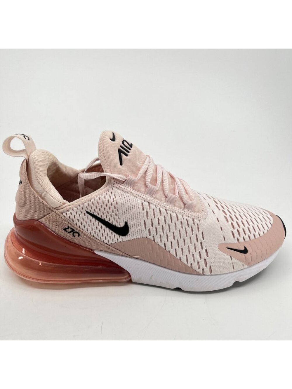 Nike Air Max 270 Womens Size 11 Pink Black White Athletic Running Shoes Sneakers
